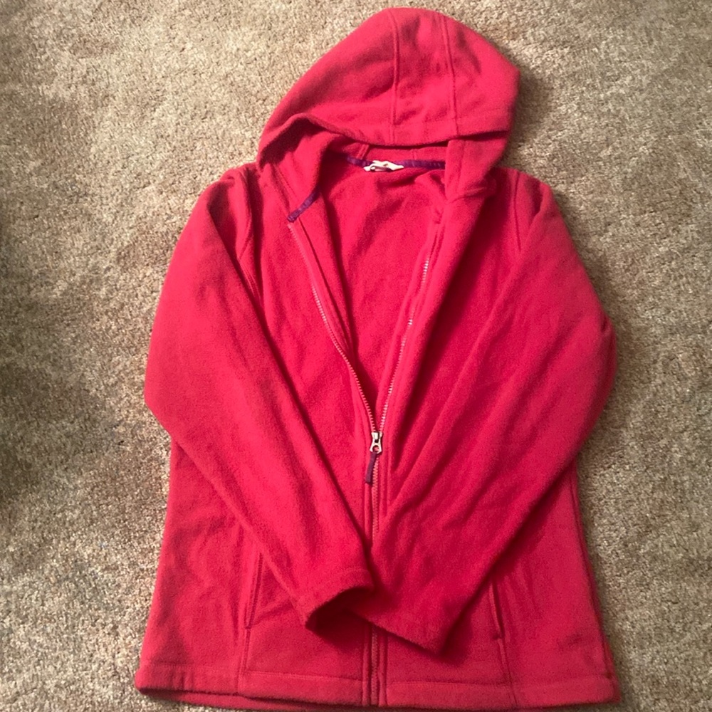 Lands End fleece zip up hoodie